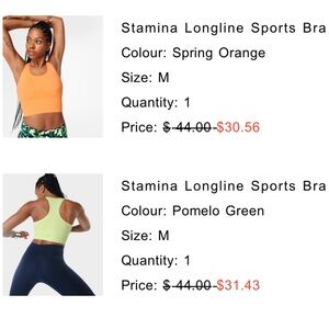 2x Sweaty Betty Longline Sports Bras - NWT